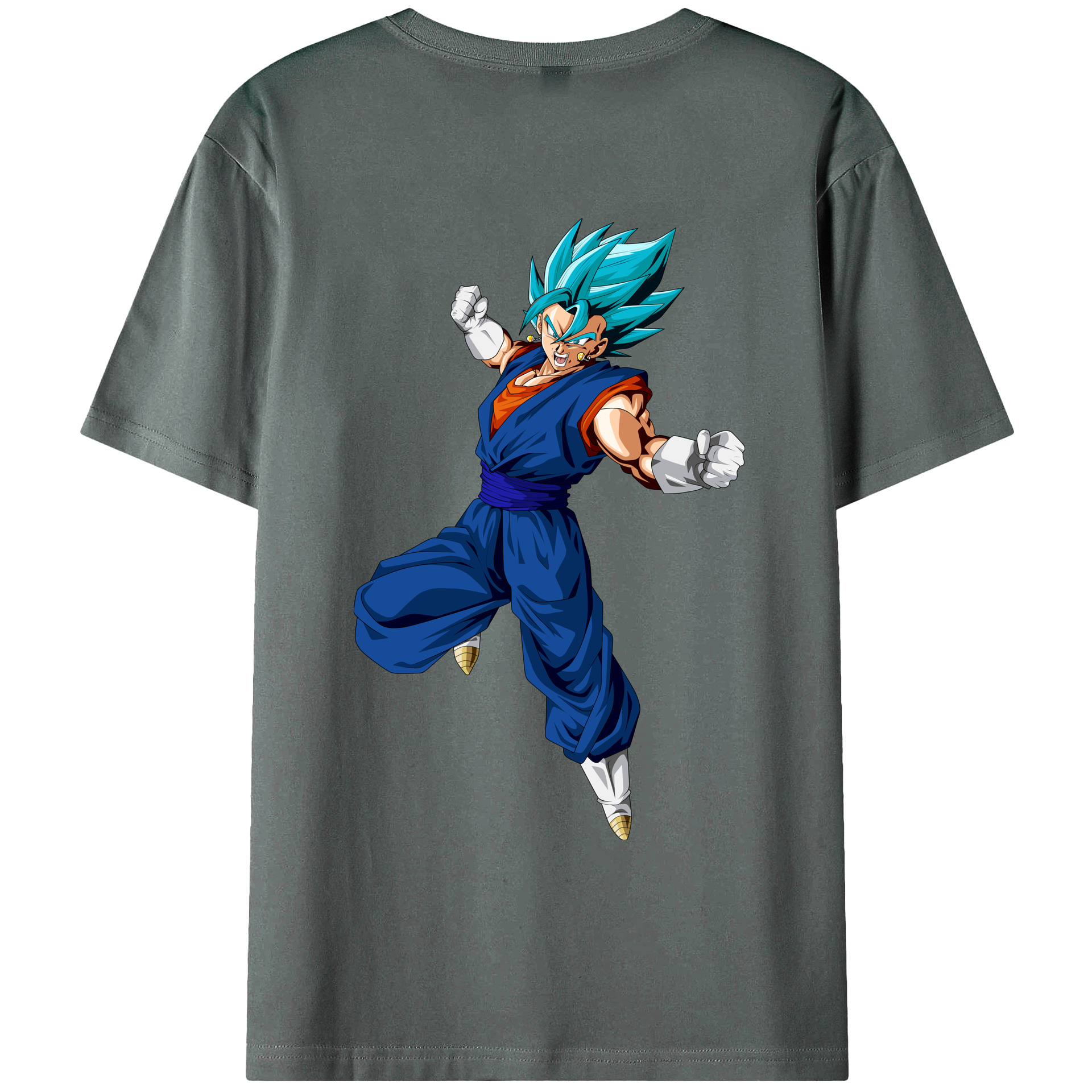 （画像用） ドラゴンボール ベジット DRAGON BALL Vegetto 綿100％ メンズ半袖Tシャツ（バックプリント） 通気性